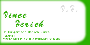 vince herich business card